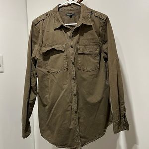 Utility style Green button up shirt